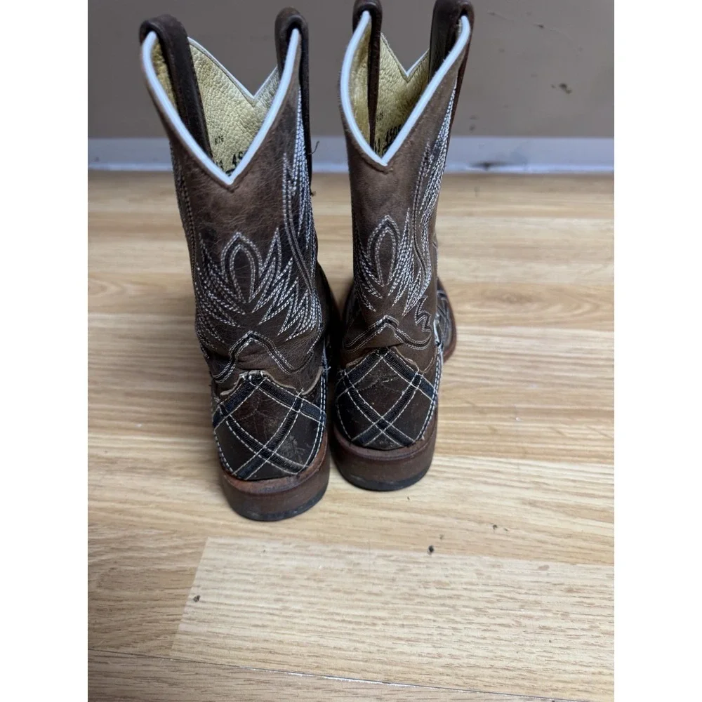 Kids Horsepower Moka‎ Sabotage Patchwork Boots Size 13